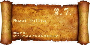 Mezei Tullia névjegykártya